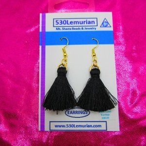 Black Tassel Earrings